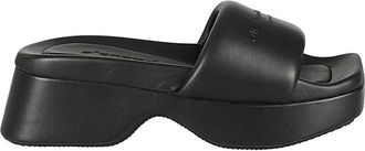 Alexander Wang Stijlvolle Slide Sandalen - Dames - Sandalen - Zwart - 39 EU - Leer - Schoenen