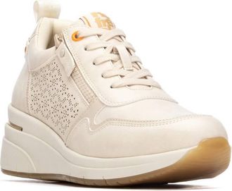 Xti Refresh Collection Womens Wedge Lace-Up Sneakers