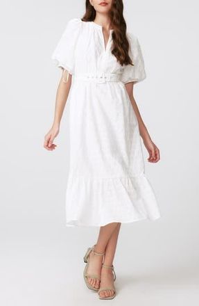 Diane Von F&uuml;rstenberg Polina Cotton Eyelet Midi Dress in Ivory at Nordstrom Rack, Size 00