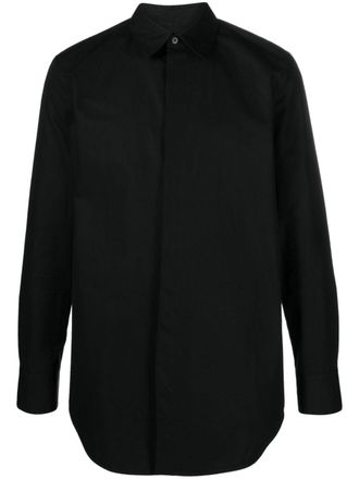 Jil Sander long-sleeve shirt - men - Cotton - 38 - Black