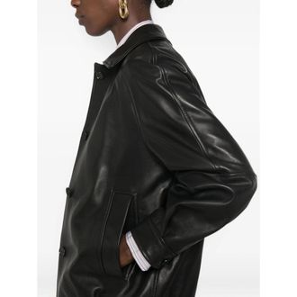 Salvatore Santoro Classic Collar Leather Jacket - Black