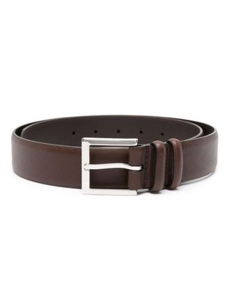 Orciani Saffiano leather belt - men - Leather - 100 - Brown