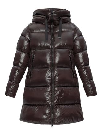 Save The Duck hooded quilted coat - women - Nylon/Polyester - 2 - Brown
