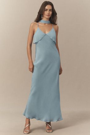 BHLDN Scarf Detail Slip Maxi Dress