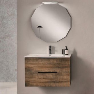 MODO Modo - Mobile sospeso bagno 80 cm in nobilitato bali Tabacco