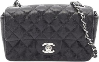 Chanel Pre-owned Handbag- Shoulder Bag - Dames - Vintage Schoudertas - Zwart - ONE Size - Leer - Vintage