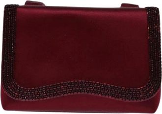 Chanel Pre-owned Clutches, female, Red, Size: ONE SIZE Pre-owned Satin Clutch