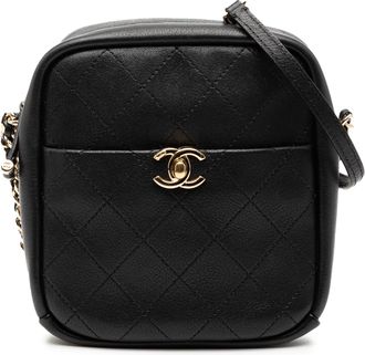 Chanel Tweedehands Gestikte Geitenleer Casual Trip Noord-Zuid Cameratas