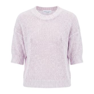 Roberto Collina Round-neck Knitwear, female, Pink, Size: S Round-neck Knitwear