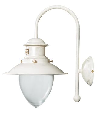 Biscottini International L&aacute;mpara De Pared, De Estilo Vieja Marina De Bronce Patinado Blanco Envejecido L30xpr22xh37 Cm Made In Italy