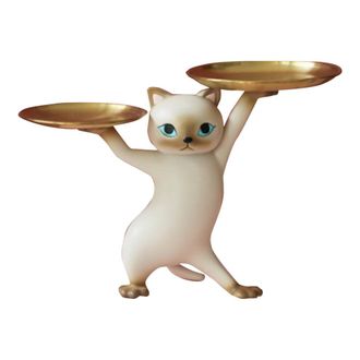 OEM &iexcl;oferta Especial Bandeja Decorativa Poaug Con Forma De Gato, Soporte De Resina Para Joyas, Pendientes, Llaveros, Decoraci&oacute;n Para La Entrada O La Mesa 