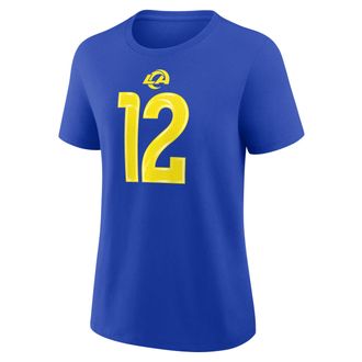 Nike Puka Nacua Los Angeles Rams Nike Womens NFL T-Shirt in Blue | 01K94EV9XF-BRM