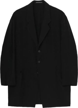 Yohji Yamamoto Giacca monopetto in lana - Nero
