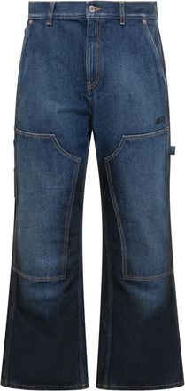 Off-white Blue Relaxed High Rise Jeans