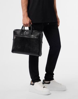 Philipp Plein Laptop Bag Cocco Men in Black at Nordstrom