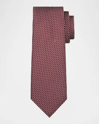 Tom Ford Men & apos;s Linen Zipper-Effect Tie