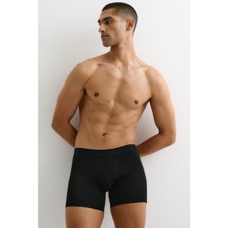 H&M 5-pack mid-length boxer briefs with lycra in Black at Nordstrom, Size Xxx-Large