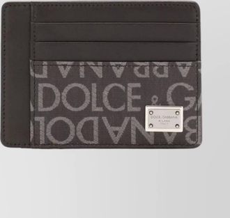 Dolce & Gabbana leather logo-print cardholder