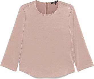 Luisa Cerano Blusa in raso - Marrone