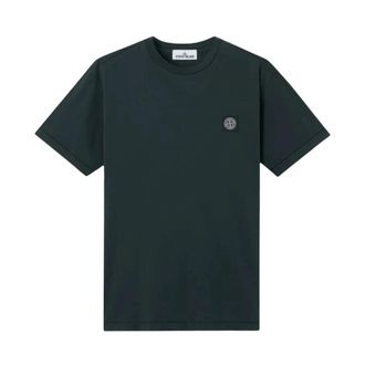 Stone Island Tops, Heren, Groen, L, Short Sleeve Shirts