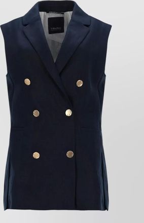 Max Mara linen double-breasted vest