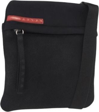 Prada Pre-owned Nylon Shoulder Bag - Dames - Vintage Schoudertas - Zwart - ONE Size - Nylon - Vintage