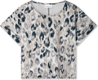Hart by Helena Hart Overhemden, Dames, Blauw, 2Xl, Polyester, Elegante Rose Print Top