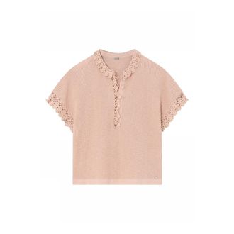 Gustav Round-neck Knitwear, female, Pink, Size: M Round-neck Knitwear