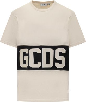 GCDS Off White Crew Neck T-Shirt