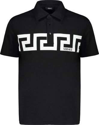 Versace Short Sleeve Cotton Polo Shirt