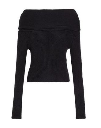 8 by YOOX WOOL BLEND COLD SHOULDER KNIT TOP