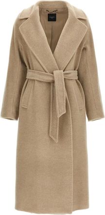 Max Mara Dames, Mantels, Beige, Maat: S Wol