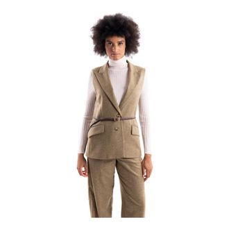 Marella Giacca senza maniche Mll Adorni - - Jackets - Donna - Beige - S