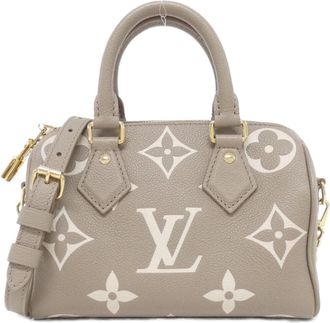 Louis Vuitton Monogram Empreinte Beige Tourterelle Leather Boston Bag (Pre-Owned)