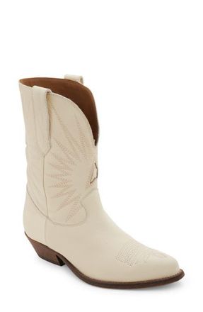 Golden Goose Wish Star Western Boot in Buttercream at Nordstrom, Size 9Us