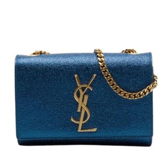 Saint Laurent Pre-owned Kate Crossbody Bag - Dames - Vintage Schoudertas - Blauw - ONE Size - Leer - Vintage