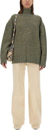 Jil Sander Flared Cotton Trousers - White