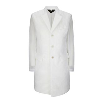 Comme Des Gar&ccedil;ons Jassen, Dames, Wit, S, Translucent Lapel Blazer