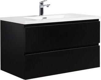 Badplaats Mobile da bagno Angela 90cm Nero Opaco - armadio mobiletto lavabo
