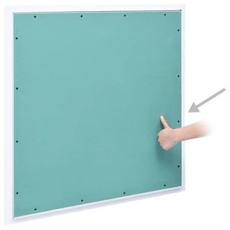 Berkfield Home Green Access Panel with Aluminium Frame & Plasterboard 600x600 mm