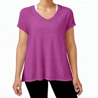 Calvin Klein Womens Performance Burnout T-Shirt In Vivid Violet