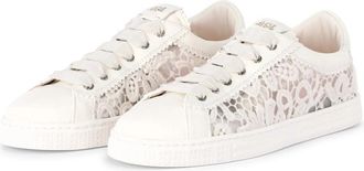 AGL Transparante kanten sneakers met brede banden - Dames - Sneakers - Wit - 41 EU - Schoenen