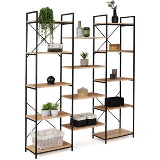 IDMarket Detroit Libreria Trio Di Design Industriale A 5 Livelli 170 Cm
