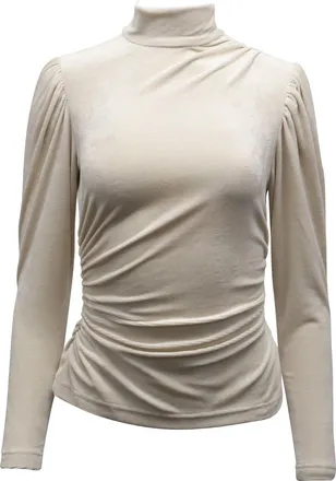 A.L.C. A. L.C Joss Top with Puff Sleeves in Cream Velvet