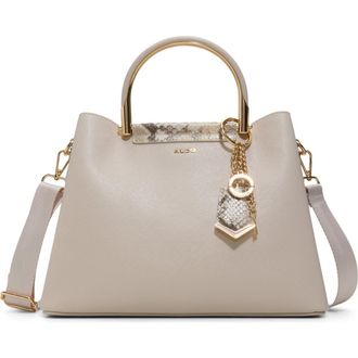 Aldo Cloenaa Faux Leather Satchel in Taupe at Nordstrom