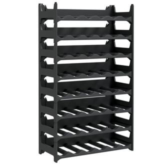 Berkfield Home Wine Rack for 48 Bottles PP Stackable in Charcoal