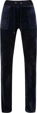 Juicy Couture Klassieke Velours Del Ray Trainingsbroeken - Dames - Sweatpants - Blauw - 2XS - Polyester - Broeken