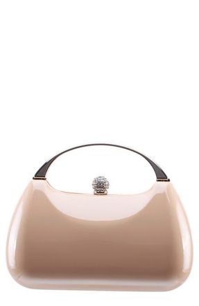 Nina Minaudi&egrave;re Top Handle Bag in Latte at Nordstrom