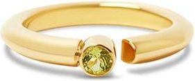 Argento Vivo Stone Bypass Ring in Gold /peridot at Nordstrom, Size 8