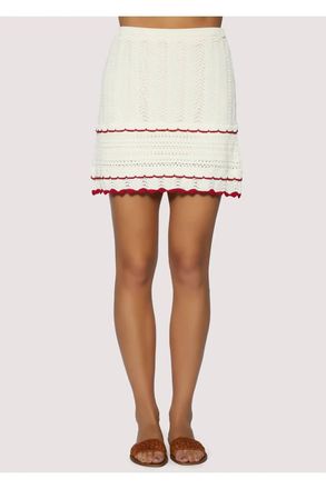 Lost + Wander Rio Escape Mini Skirt In Cream